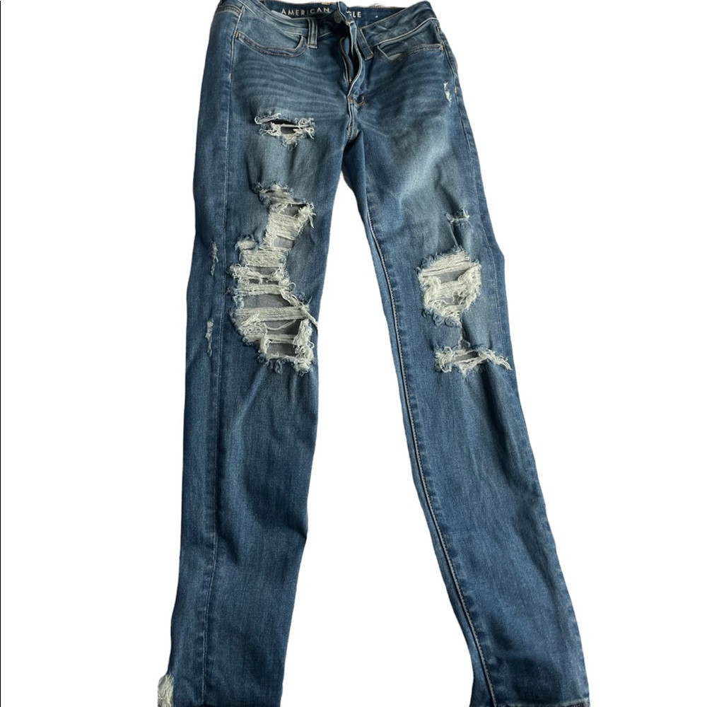 American Eagle ripped skinny jeans